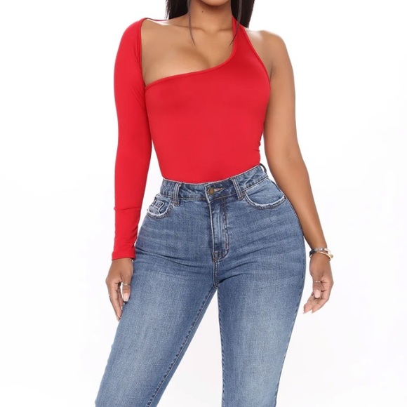 Fashion Nova Red Bodysuit-BRAND NEW - Picture 3 of 4